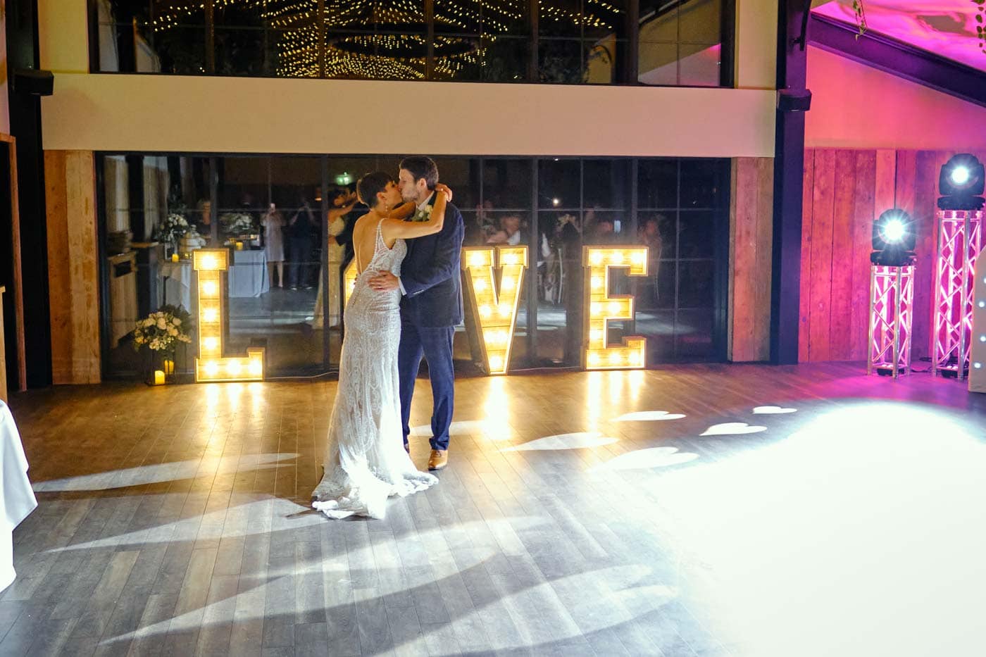 First danse during a Foxtail barns wedding reception